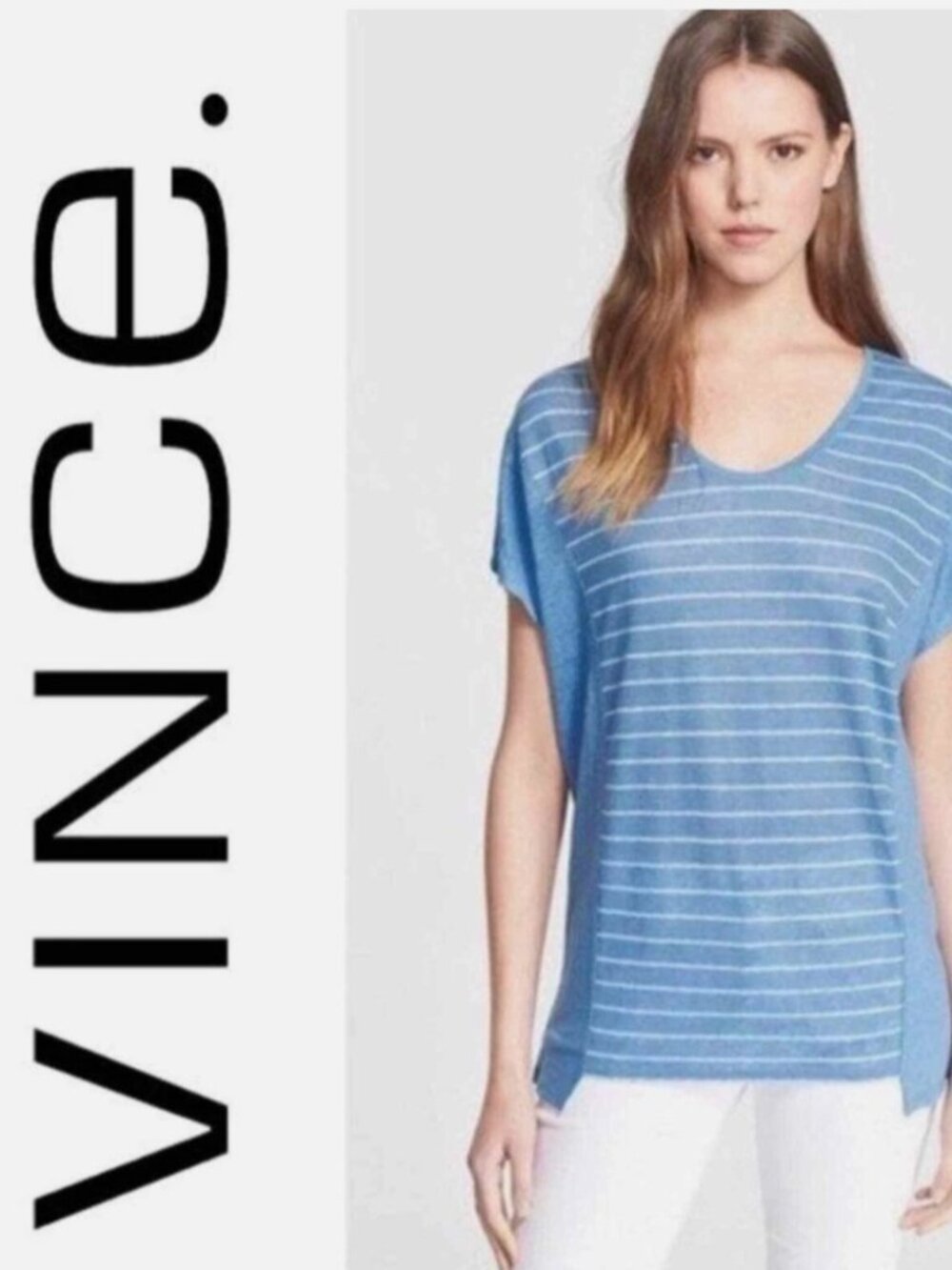 EUC Vince Coccoon Scoopneck Linen Tee, Sz - XS